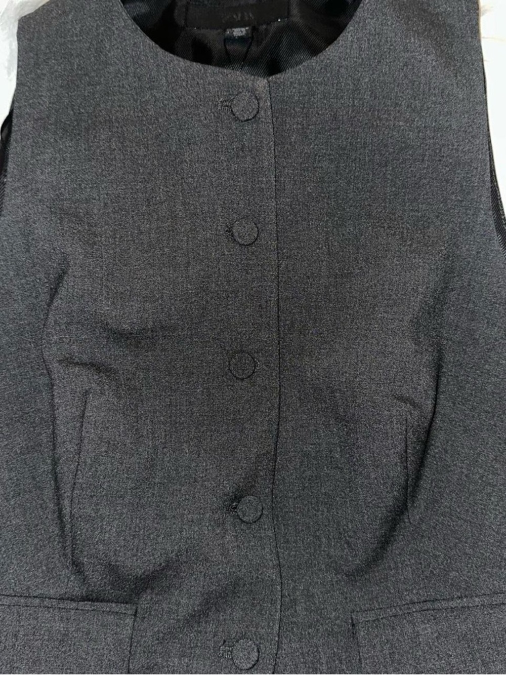 Zara Dark Gray Sleeveless Tailored Vest - Picture 4 of 6
